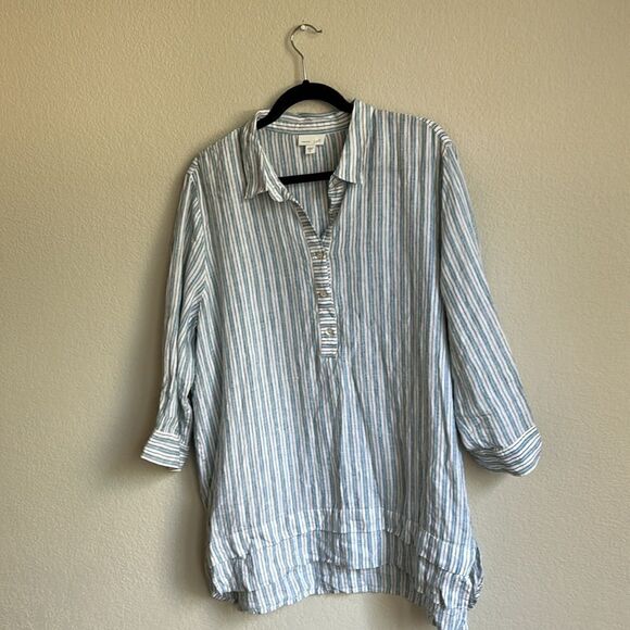 J Jill Tunic 100% linen Sz Xl - Picture 1 of 11